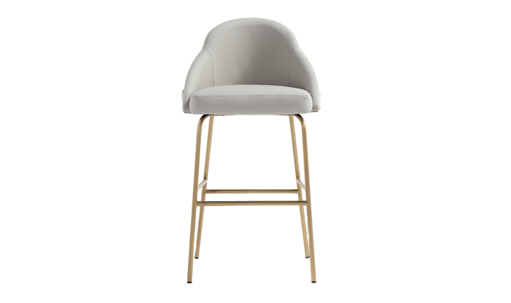 Manhattan Comfort Gracie Metal Upholstered Barstool With Two-Tone