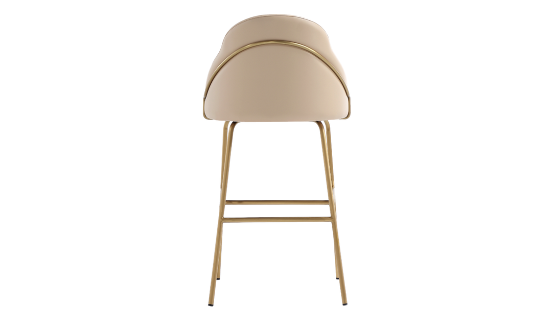 Manhattan Comfort Gracie Metal Upholstered Barstool With Two-Tone