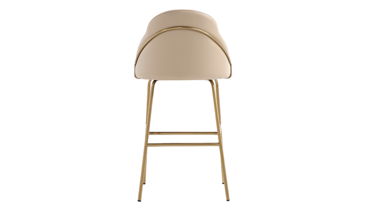 Manhattan Comfort Gracie Metal Upholstered Barstool With Two-Tone
