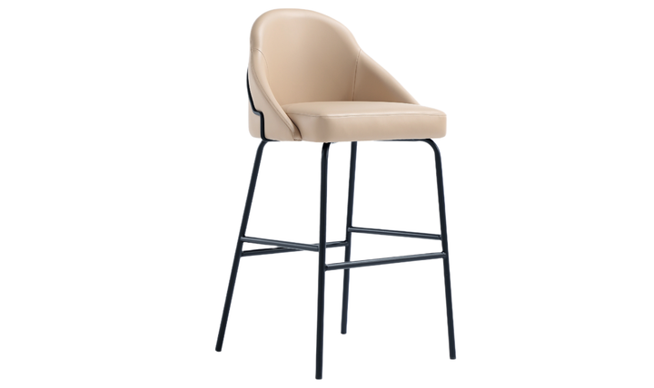 Manhattan Comfort Gracie Metal Upholstered Barstool With Two-Tone