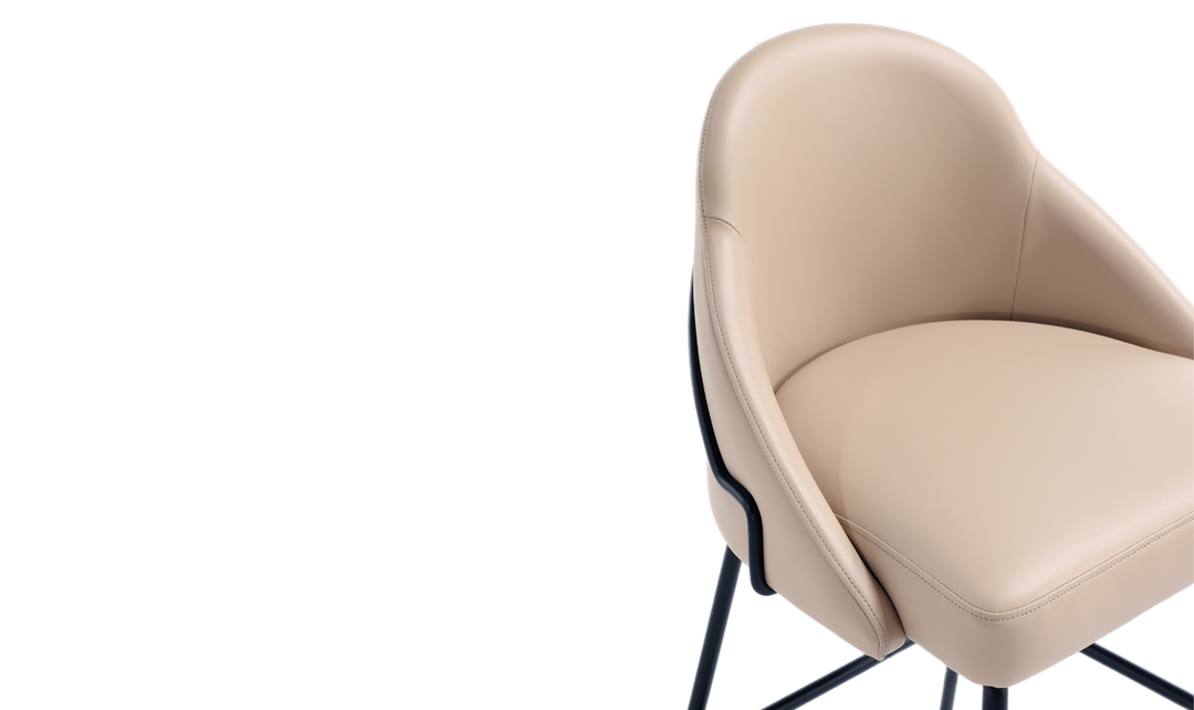 Manhattan Comfort Gracie Metal Upholstered Barstool With Two-Tone