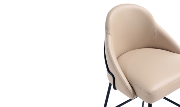 Manhattan Comfort Gracie Metal Upholstered Barstool With Two-Tone