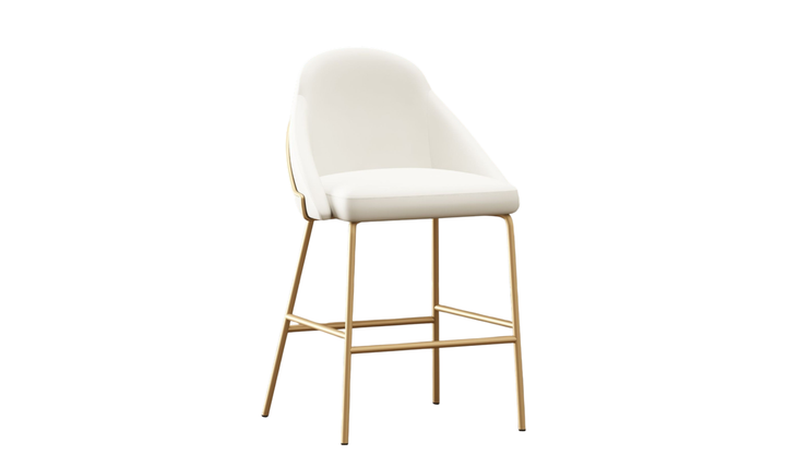 Manhattan Comfort Gracie Metal Upholstered Counter Stool