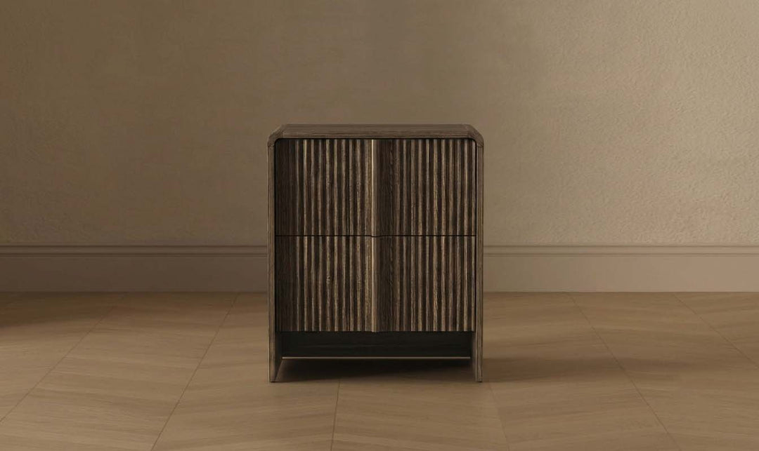 Manhattan Comfort Novara Wooden Nightstand With Two-Drawers