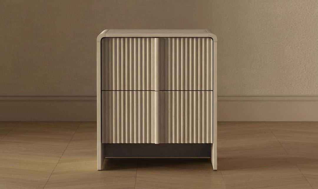 Manhattan Comfort Novara Wooden Nightstand With Two-Drawers