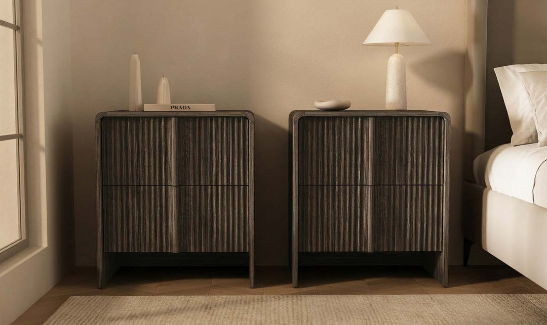 Manhattan Comfort Novara Wooden Nightstand With Two-Drawers