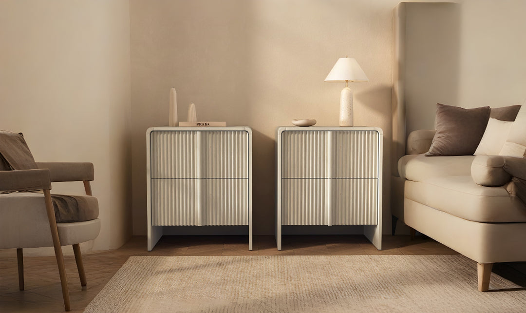 Manhattan Comfort Novara Wooden Nightstand With Two-Drawers