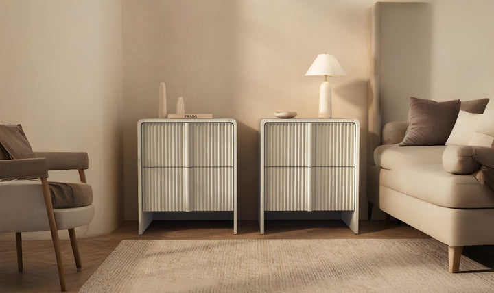 Manhattan Comfort Novara Wooden Nightstand With Two-Drawers