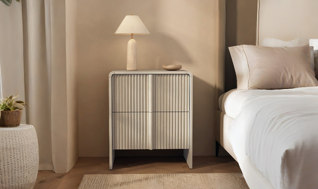 Manhattan Comfort Novara Wooden Nightstand With Two-Drawers