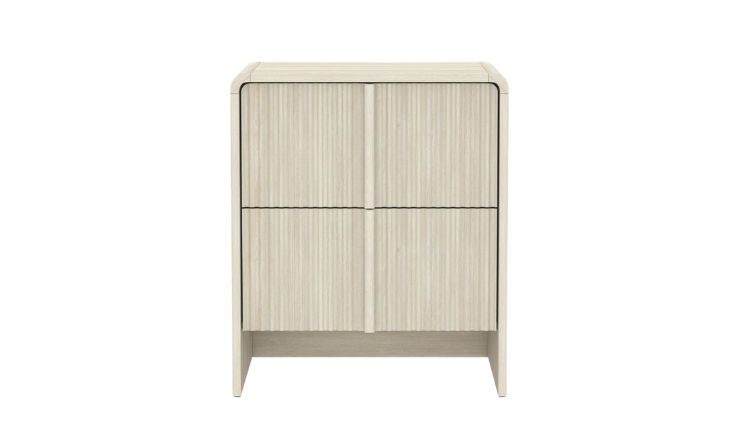 Manhattan Comfort Novara Wooden Nightstand With Two-Drawers