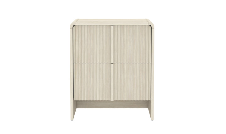 Manhattan Comfort Novara Wooden Nightstand With Two-Drawers