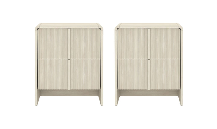 Manhattan Comfort Novara Wooden Nightstand With Two-Drawers