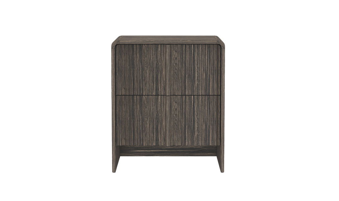 Manhattan Comfort Novara Wooden Nightstand With Two-Drawers
