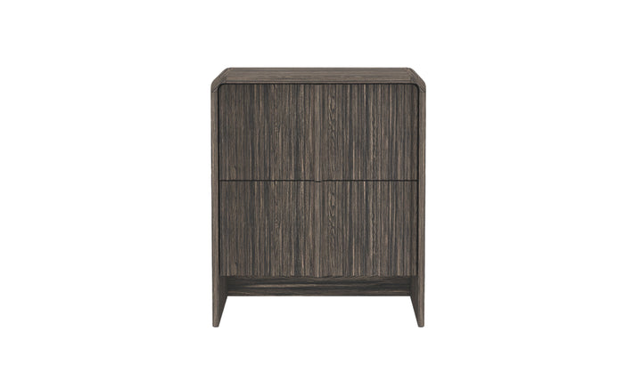 Manhattan Comfort Novara Wooden Nightstand With Two-Drawers