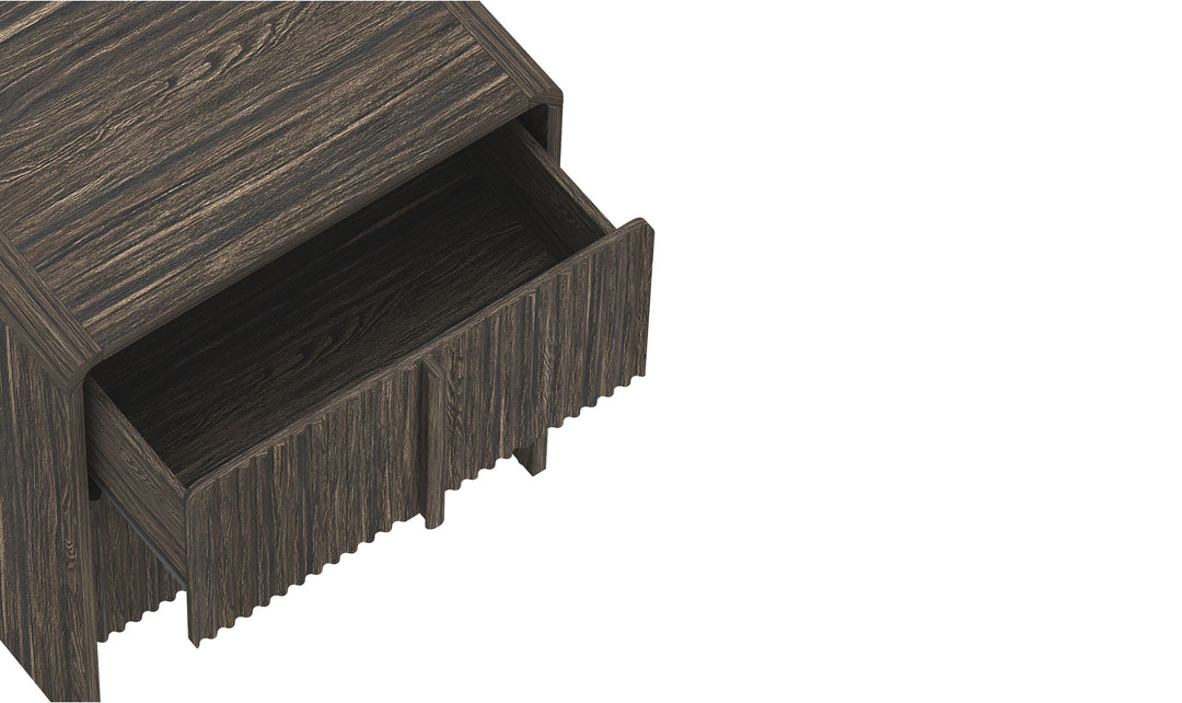Manhattan Comfort Novara Wooden Nightstand With Two-Drawers