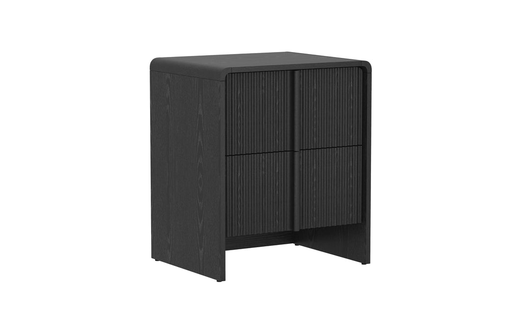 Manhattan Comfort Novara Wooden Nightstand With Two-Drawers
