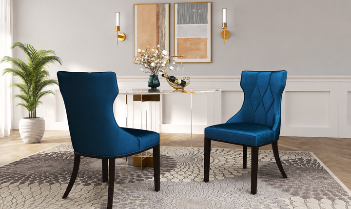 Manhattan Comfort Reine Wood Upholstered Dining Chair-Jennifer Furniture