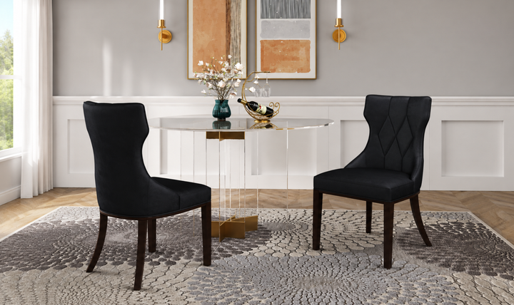 Manhattan Comfort Reine Wood Upholstered Dining Chair-Jennifer Furniture