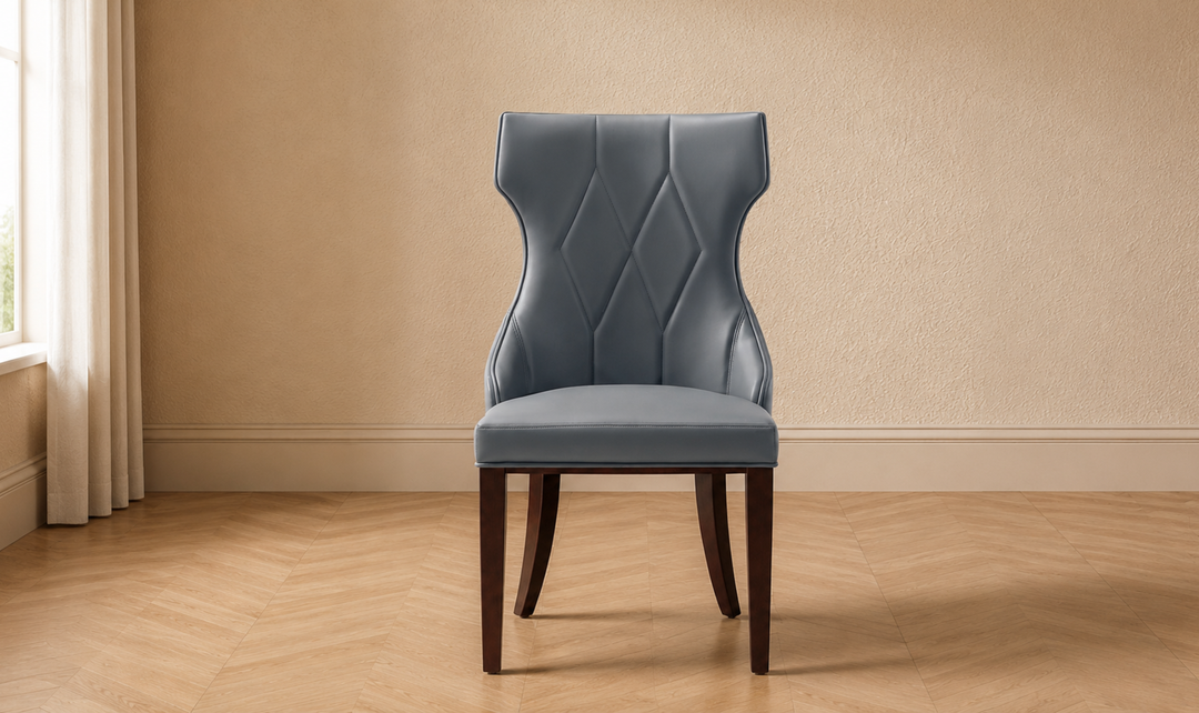 Manhattan Comfort Reine Wood Upholstered Dining Chair-Jennifer Furniture