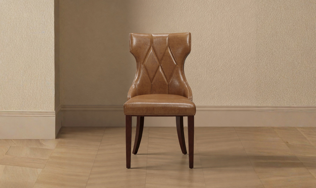 Manhattan Comfort Reine Wood Upholstered Dining Chair-Jennifer Furniture