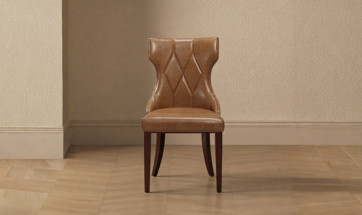 Manhattan Comfort Reine Wood Upholstered Dining Chair-Jennifer Furniture