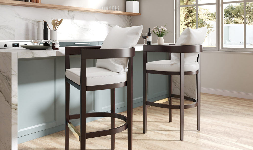 Manhattan Comfort Ritz Wood Upholstered Counter Stool-Jennifer