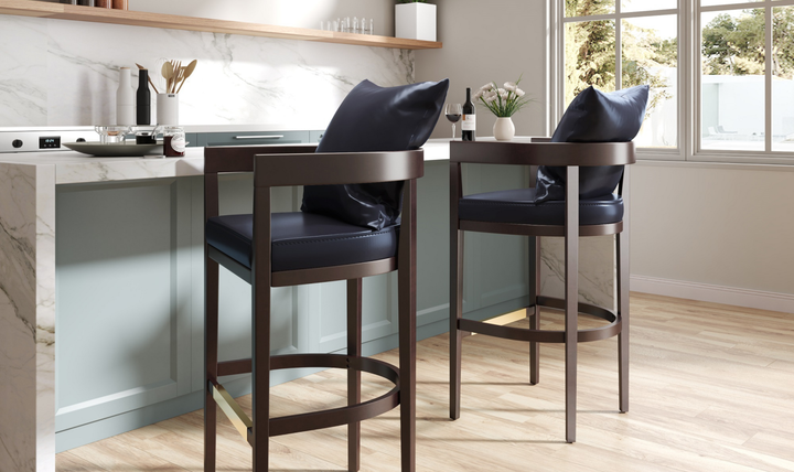 Manhattan Comfort Ritz Wood Upholstered Counter Stool-Jennifer