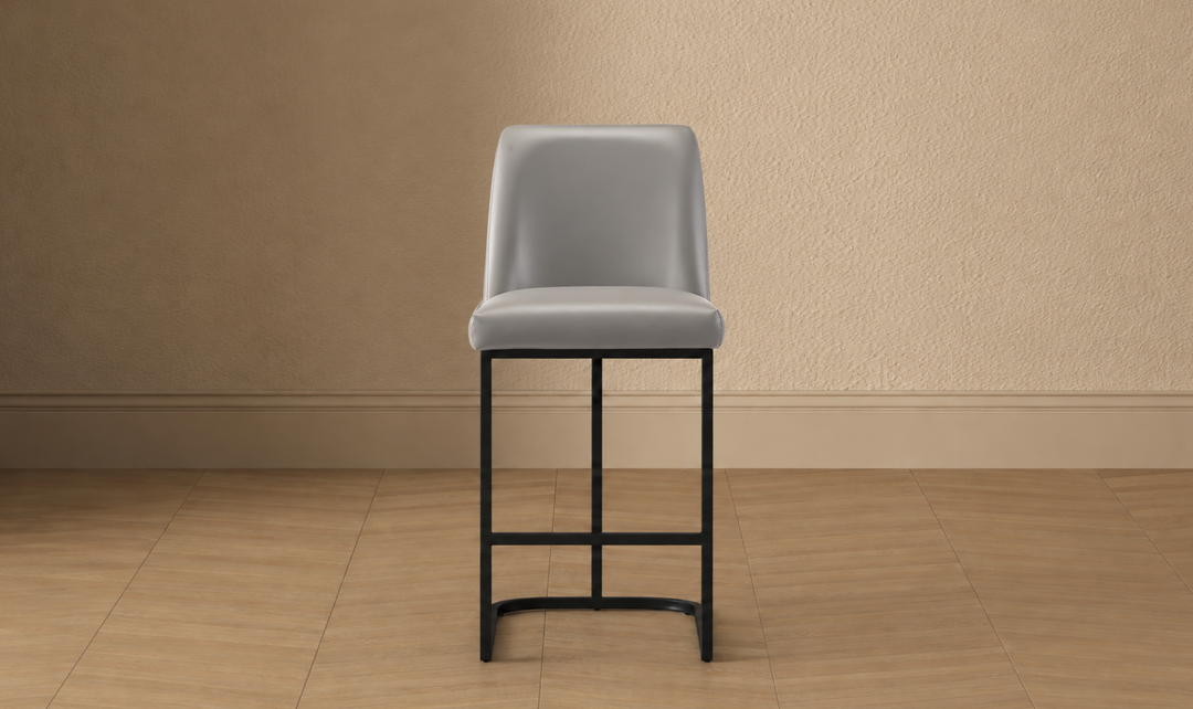 Manhattan Comfort Serena Metal Upholstered Counter Stool-Jennifer Furniture