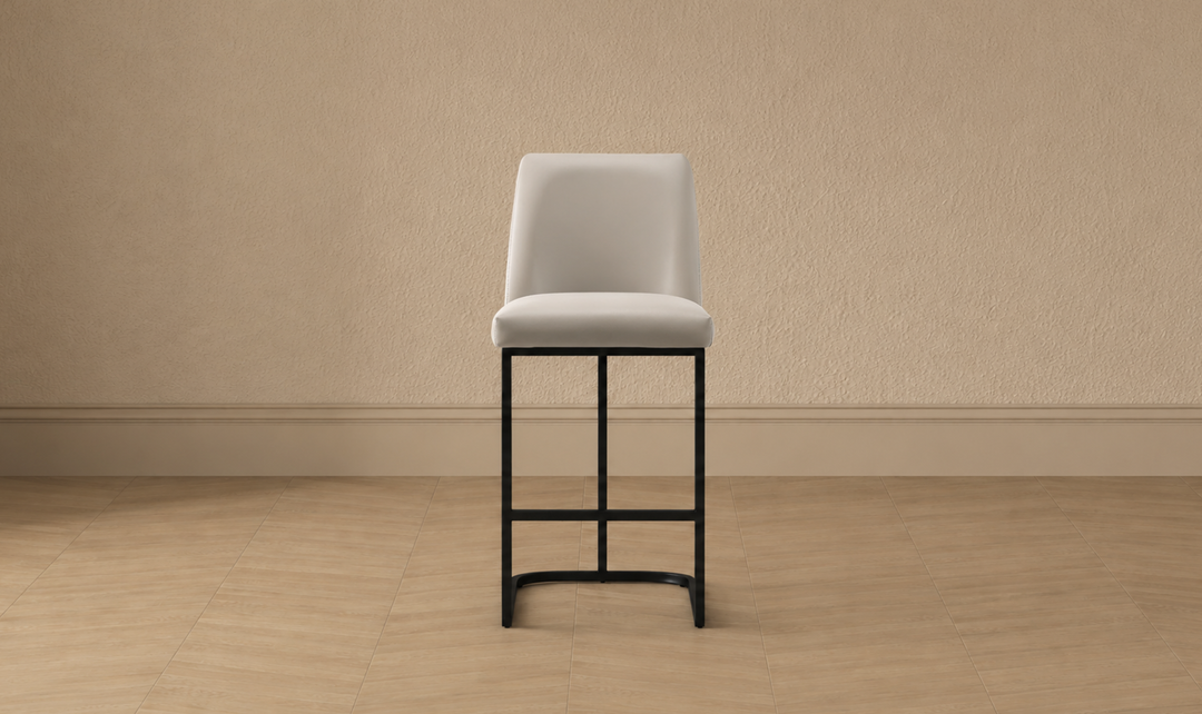Manhattan Comfort Serena Metal Upholstered Counter Stool-Jennifer Furniture