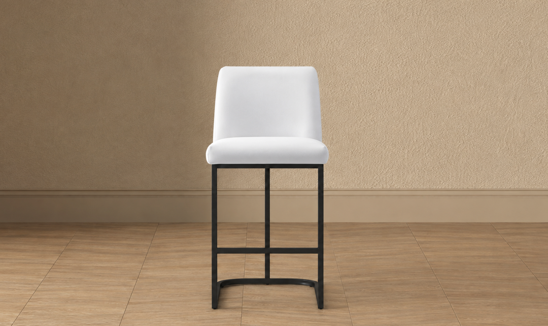 Manhattan Comfort Serena Metal Upholstered Counter Stool-Jennifer Furniture