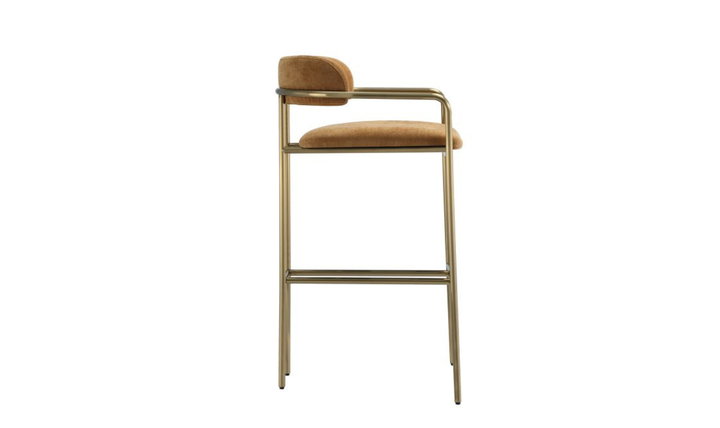 Manhattan Comfort Serene Metal Upholstered Barstool-jennifer