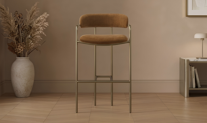 Manhattan Comfort Serene Metal Upholstered Barstool-jennifer
