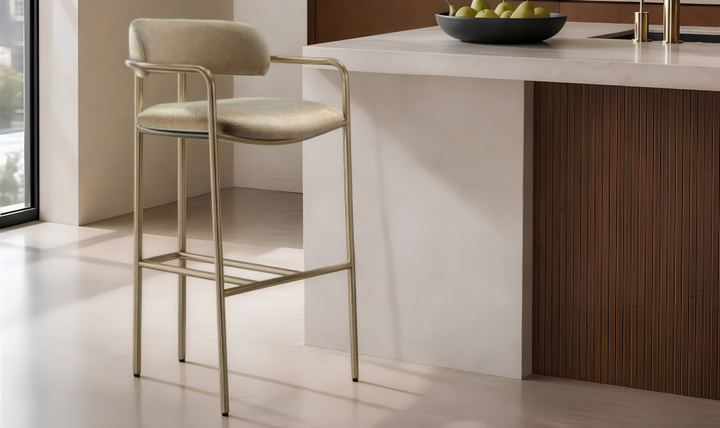Manhattan Comfort Serene Metal Upholstered Barstool-jennifer