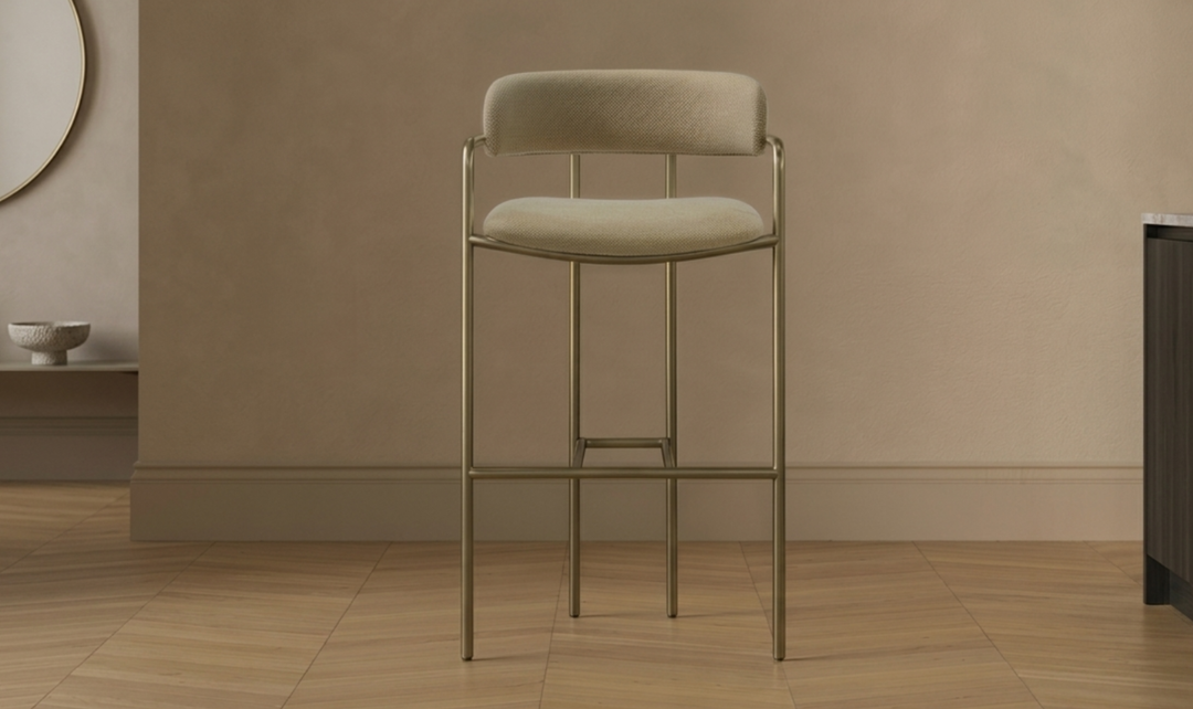 Manhattan Comfort Serene Metal Upholstered Barstool-jennifer