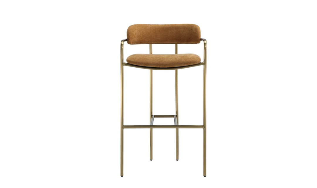 Manhattan Comfort Serene Metal Upholstered Barstool-jennifer
