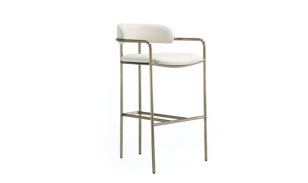 Manhattan Comfort Serene Metal Upholstered Barstool-jennifer