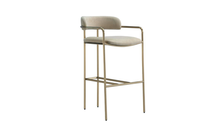 Manhattan Comfort Serene Metal Upholstered Barstool-jennifer