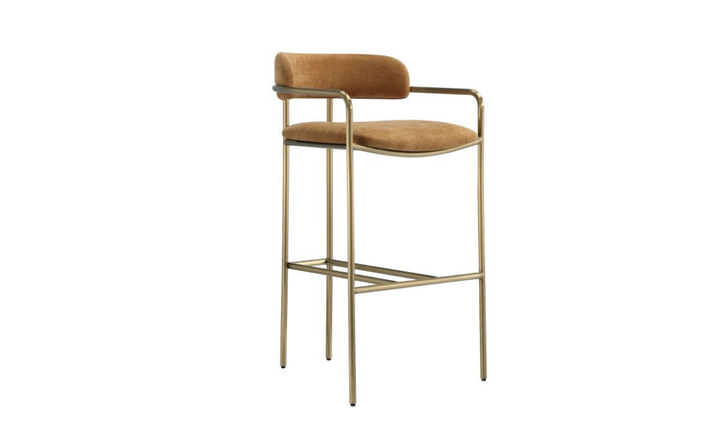 Manhattan Comfort Serene Metal Upholstered Barstool-jennifer