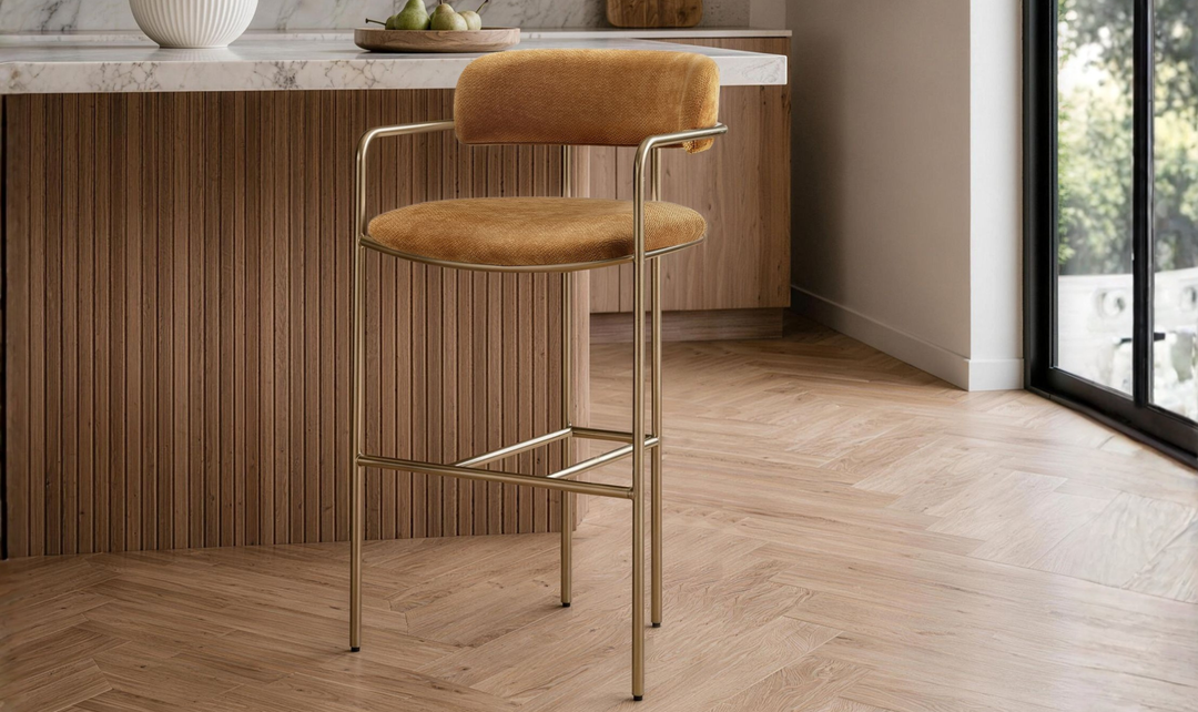 Manhattan Comfort Serene Metal Upholstered Counter Stool-jennifer