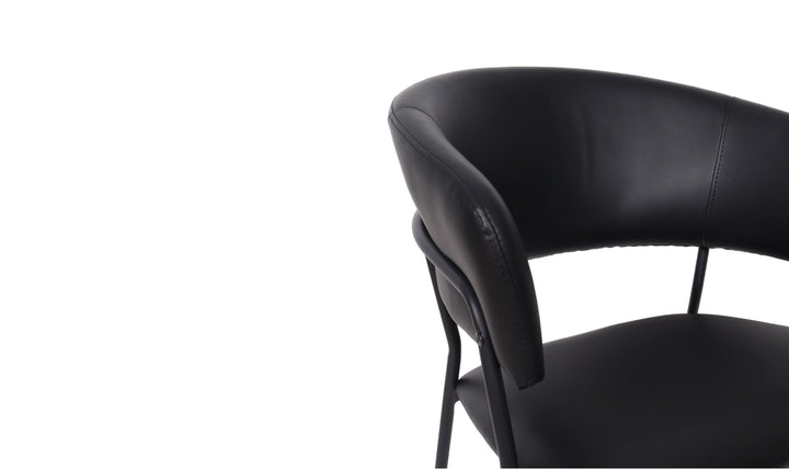 Manhattan Comfort Slate Metal Vegan Leather Armchair-Jennifer Furniture