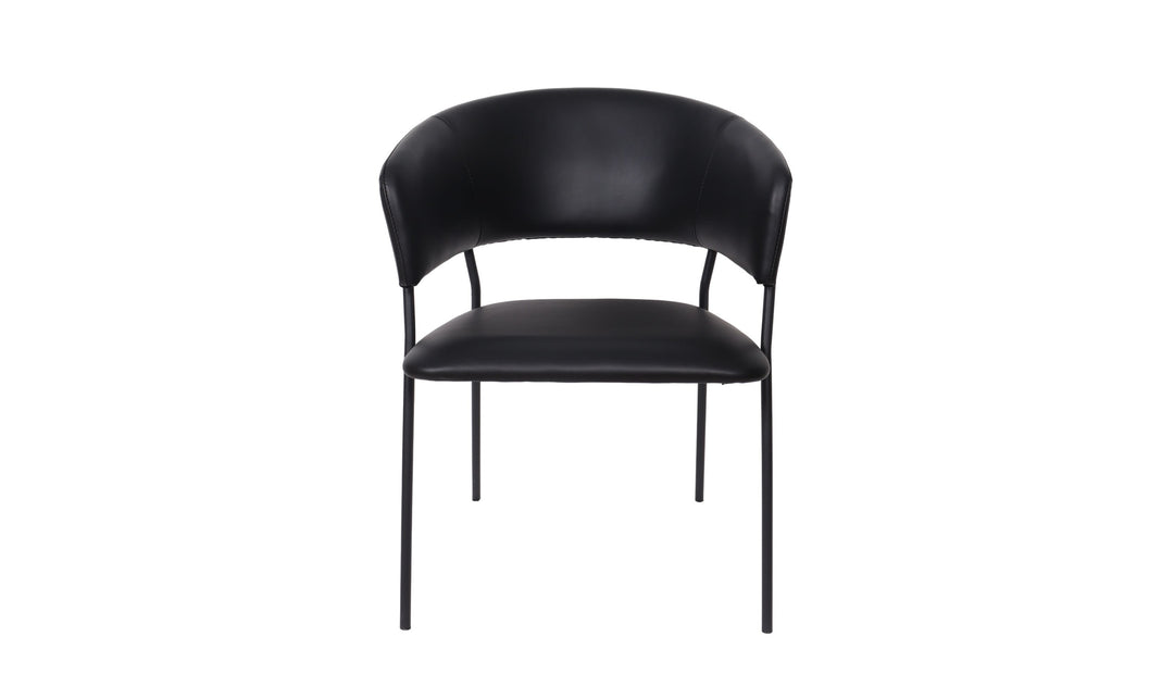 Manhattan Comfort Slate Metal Vegan Leather Armchair-Jennifer Furniture