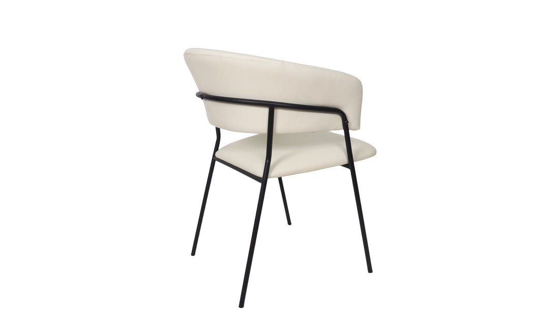 Manhattan Comfort Slate Metal Vegan Leather Armchair-Jennifer Furniture