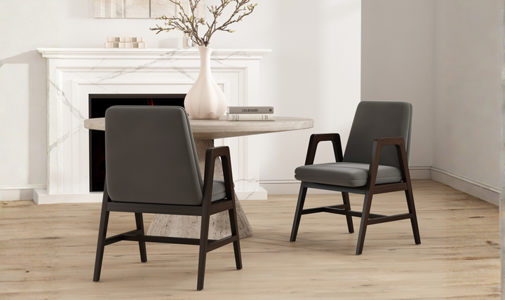 Manhattan Comfort Stella Velvet Wood Armchair-Jennifer Furniture
