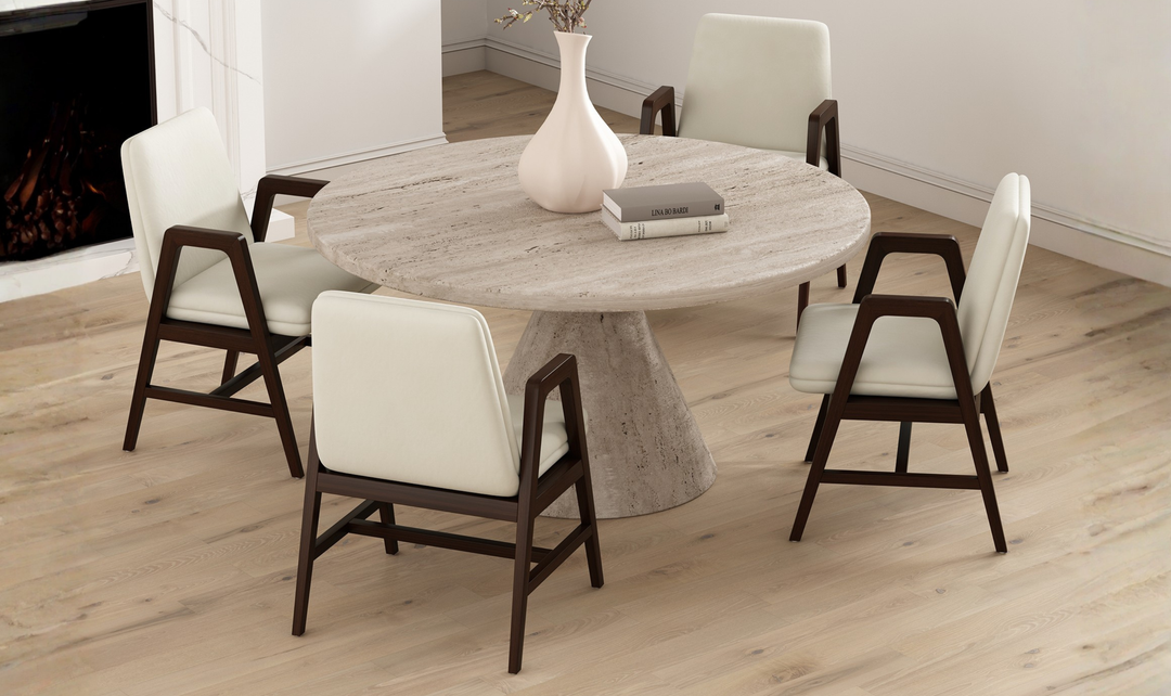 Manhattan Comfort Stella Velvet Wood Armchair-Jennifer Furniture