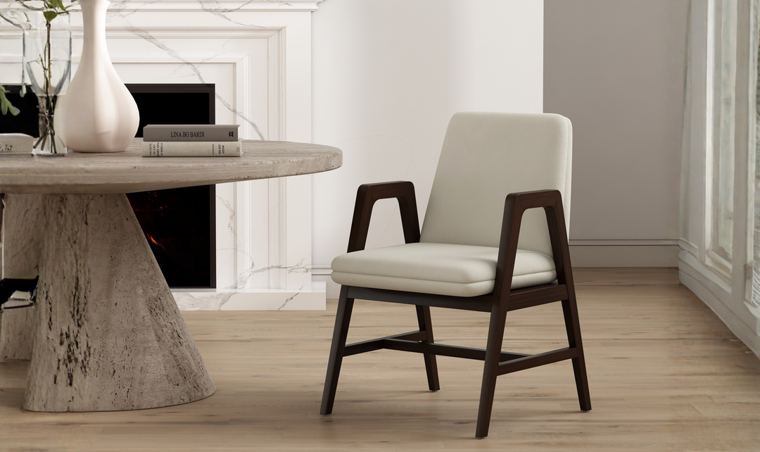 Manhattan Comfort Stella Velvet Wood Armchair-Jennifer Furniture