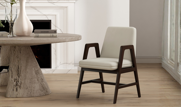 Manhattan Comfort Stella Velvet Wood Armchair-Jennifer Furniture