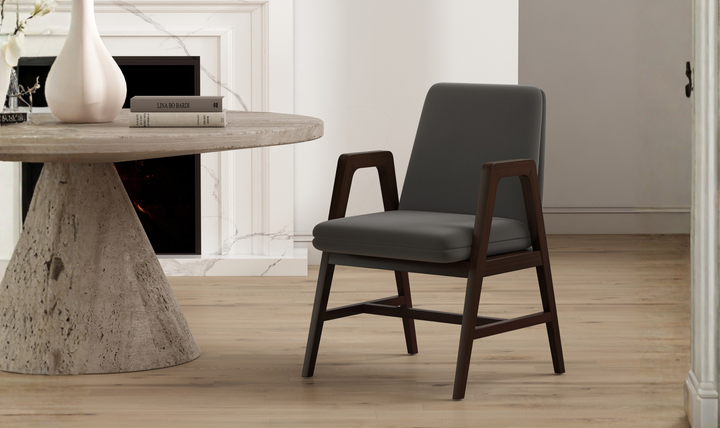 Manhattan Comfort Stella Velvet Wood Armchair-Jennifer Furniture