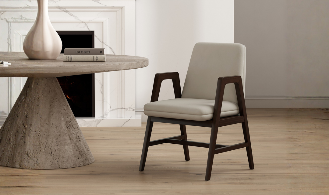 Manhattan Comfort Stella Velvet Wood Armchair-Jennifer Furniture
