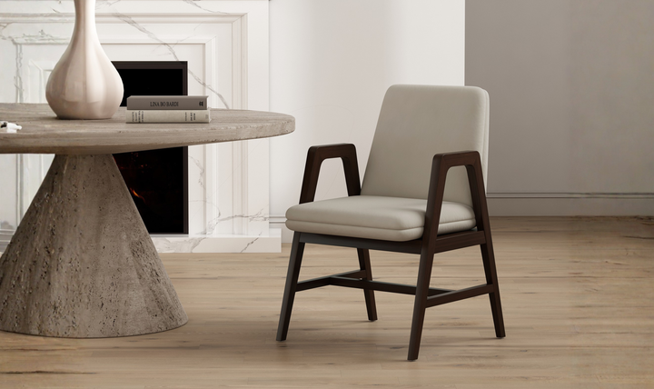 Manhattan Comfort Stella Velvet Wood Armchair-Jennifer Furniture