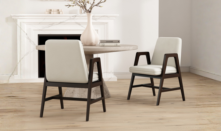 Manhattan Comfort Stella Velvet Wood Armchair-Jennifer Furniture